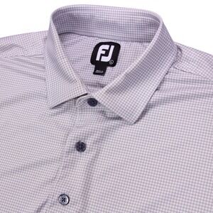 FootJoy Mens L Houndstooth Stretch Golf Polo Shirt‎ Naples Invitational